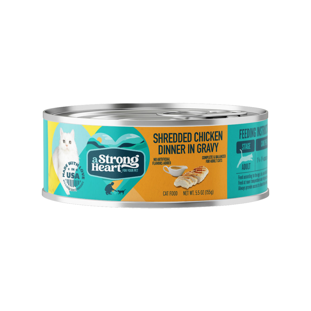 A Strong Heart – 5.5oz Shredded Chicken Dinner In Gravy