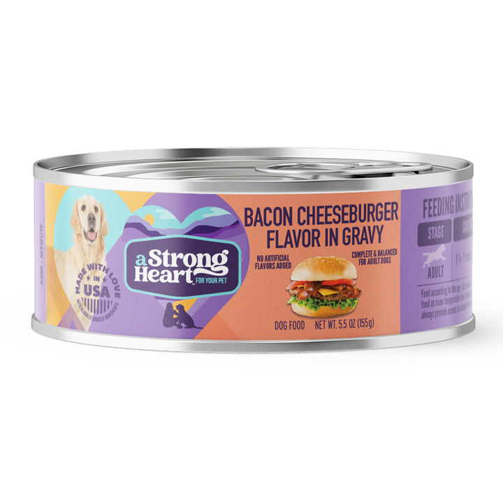 A Strong Heart - 5.5oz Pet Bacon Cheeseburger Flavor in Gravy